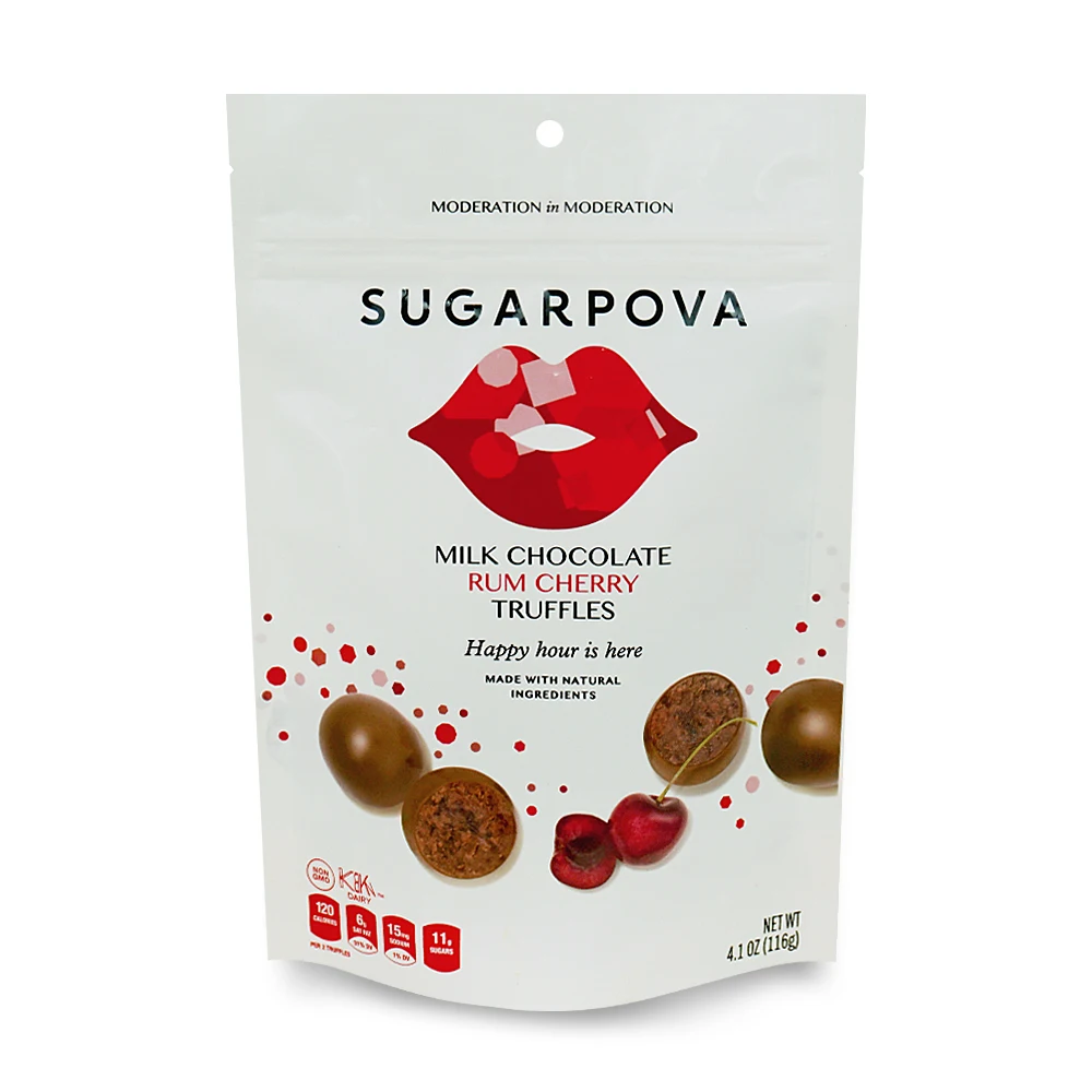 Custom printing stand up pouch with wire drawing tech. Mylar plastic packaging bags with resealable zipper for snack sugar nuts