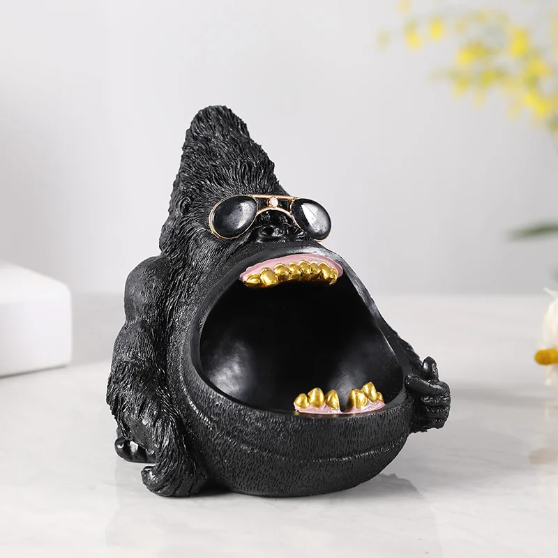 Современная полимерная пепельница Gorilla украшение для дома многофункциональный подарок парня