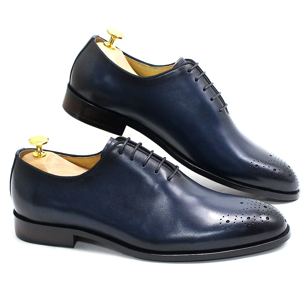 2023 Spring Autumn Leather Dress Business Handmade Shoes Wholesales Italian New Style Man Oxford Formal Party Wedding Shoes