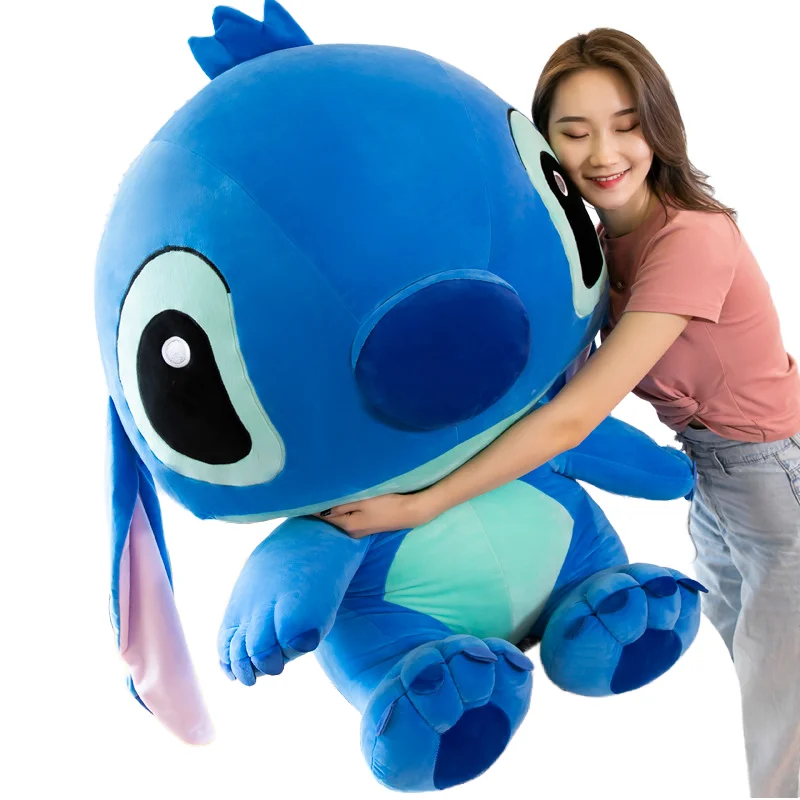Unisex Big Size Stitch Bear Plush Toy High Quality Soft Stuffed Doll Kids Birthday Gift Wholesale Stress Relief Super Soft Plush