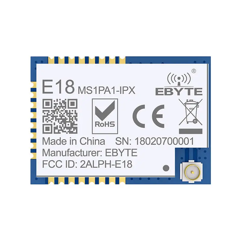 CC2530 F256 + PA Zigbee 2,4 ГГц беспроводной модуль E18-MS1PA1-IPX Zigbee макетная плата IPEX IPX приемопередатчик данных