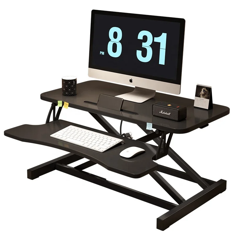 Standing Desk Converter Adjustable Sit to Workstation Ergonomic Desk Riser with Keyboard Tray Desktop Riser