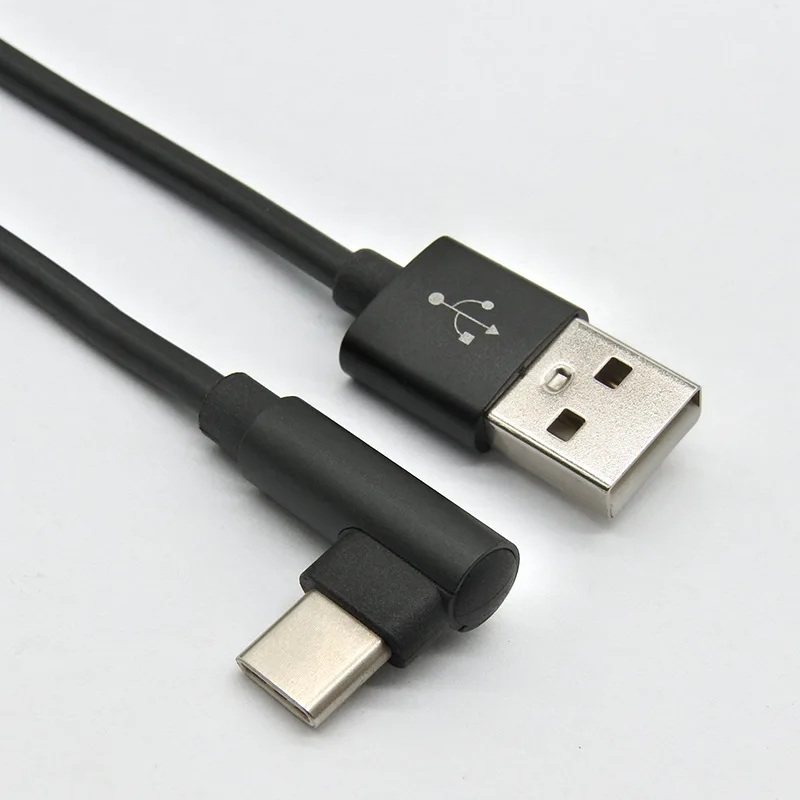 Аксессуары зарядные кабели с разъемами Usb A и Type C под прямым углом 90 градусов, кабель с разъемами USB A и типа c под углом 90 градусов