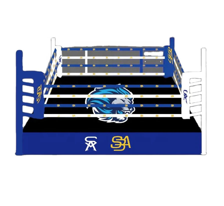 Professional international standard Custom logo MMA elevated boxing ring wrestling ring for sale