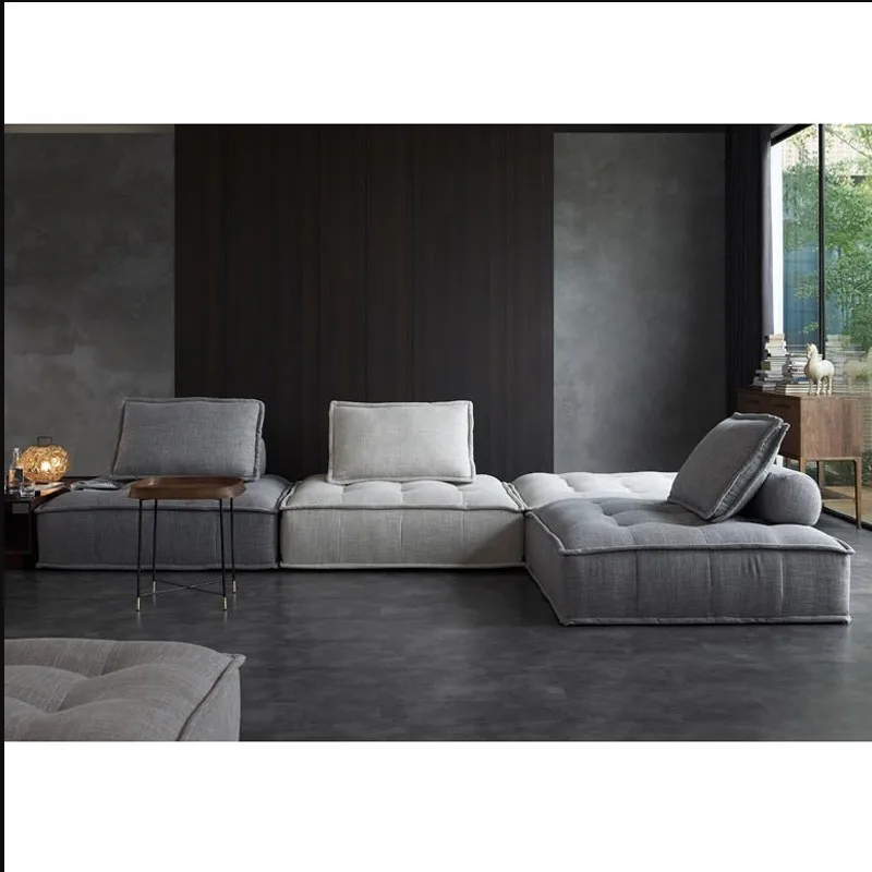 Nordic modern living room high-end creative leather sofa custom furniture for three people