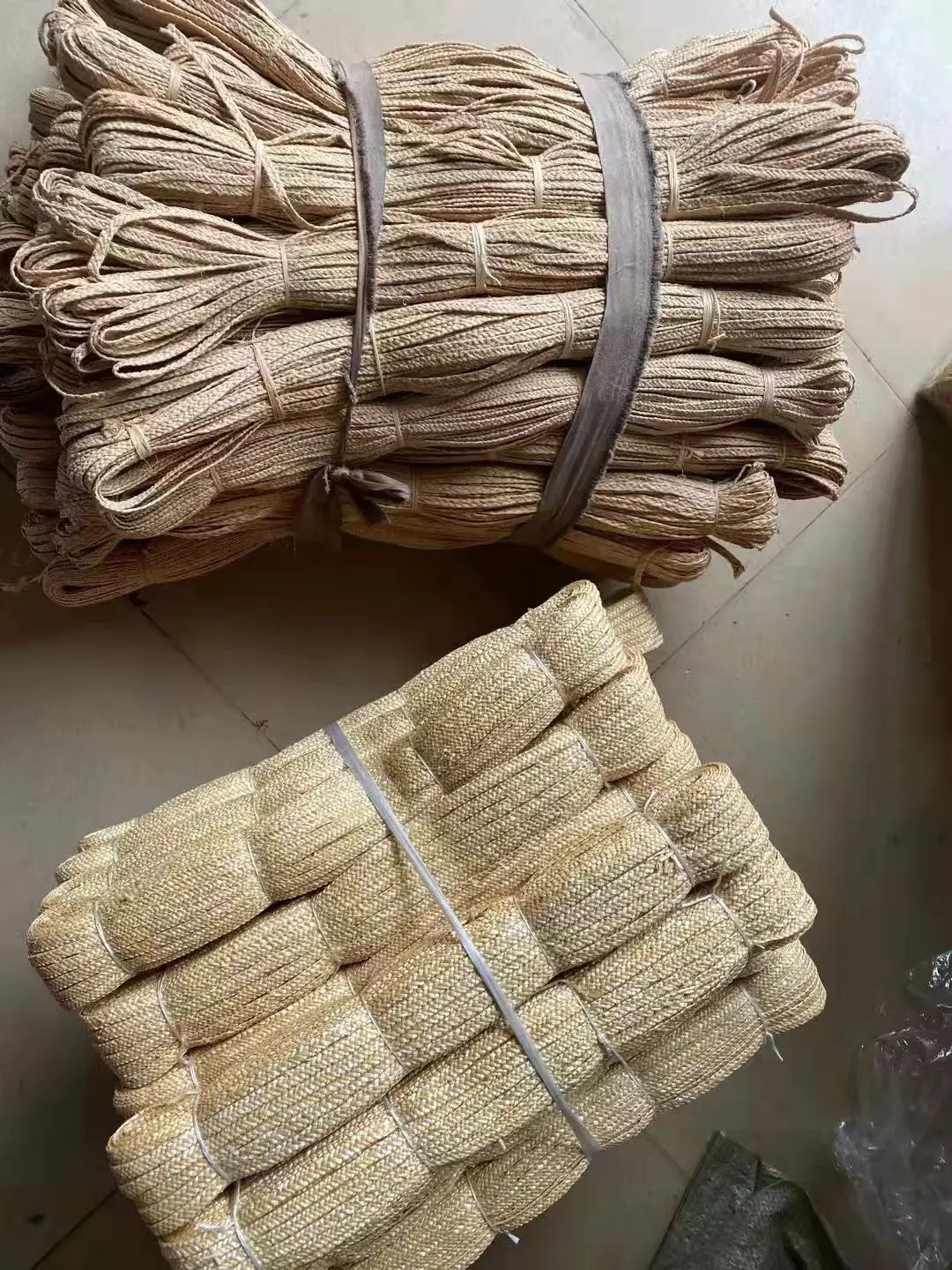 Raffia straw hat braided material used for raffia hat making weaved raffia grass