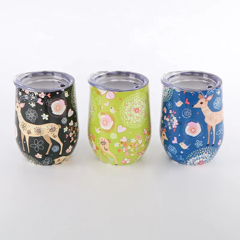 Sustainable Eco Friendly Products Stainless Steel 12oz Wine Tumbler Double Walled Egg Shape Cup Football Beer Mug Customizable