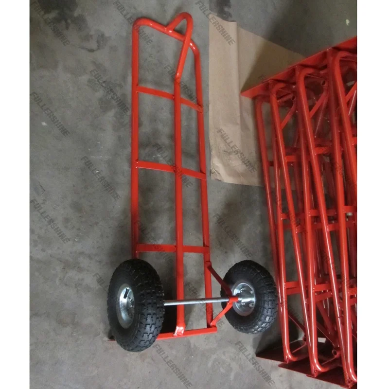 HT1805 two wheel warehouse storage steel platform hand trolley