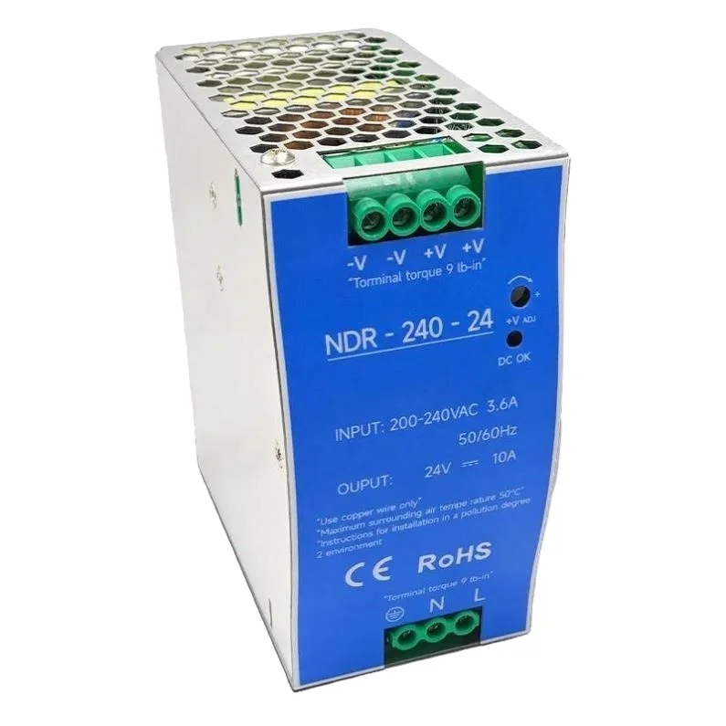 12V 24V 48V 75W 120W 240W 480W Din Rail Switching Power Supply For Industrial Control System