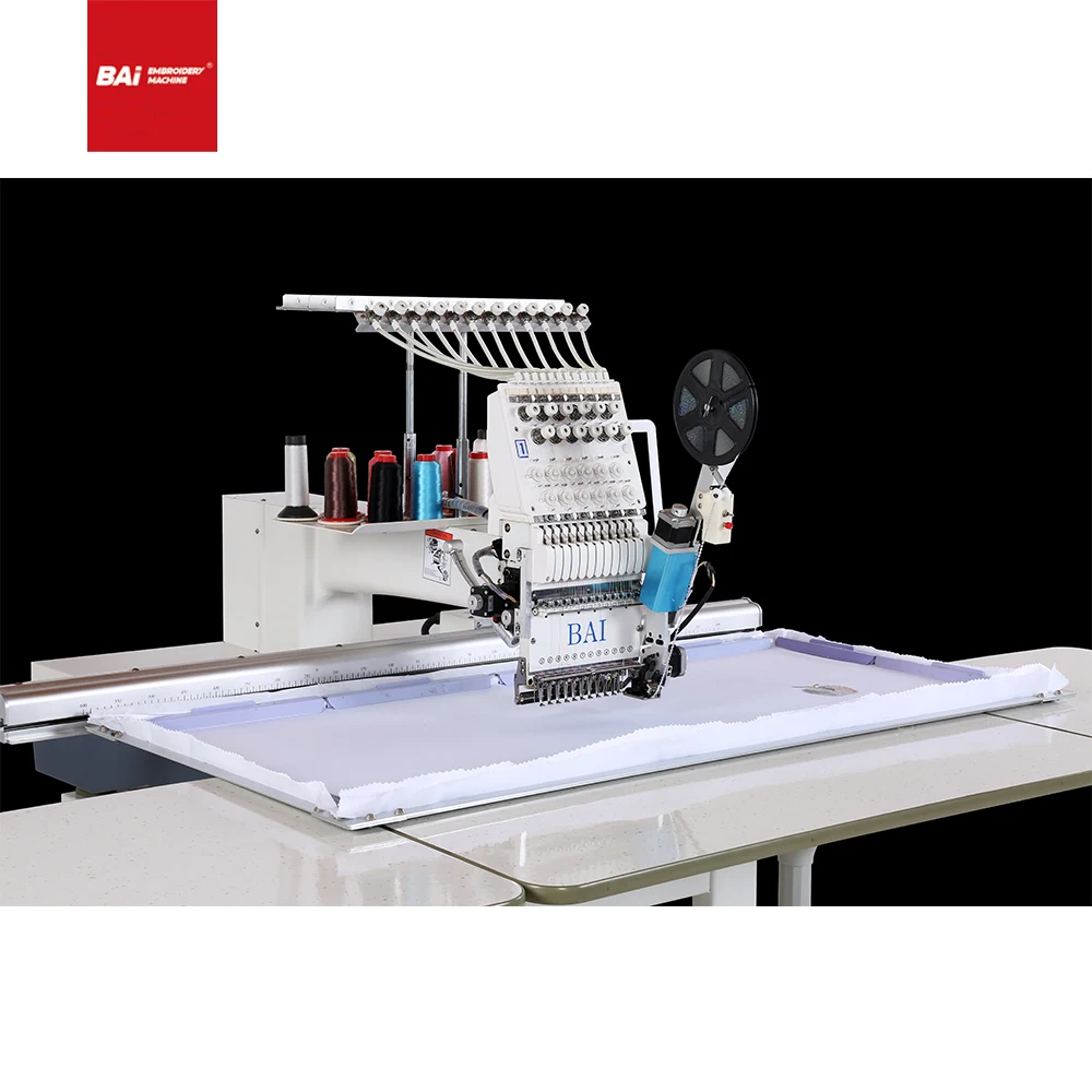 BAI 1200 об/мин Бытовая легкая вышивка с блестками машина для шляпки футболка плоская