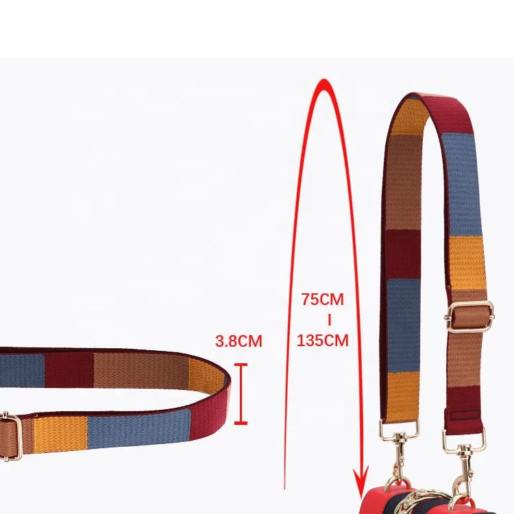 Handbag Accessories Hardwares Pattern Messenger Webbing Shoulder Strap for Bag