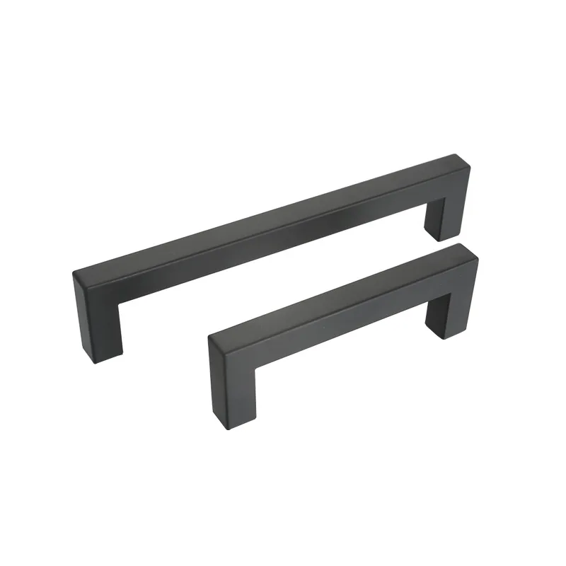 RHETECH CUSTOM Black Cabinet Handles Square Furniture Hardware Kitchen Door Handles Cabinet Wardrobe Handles