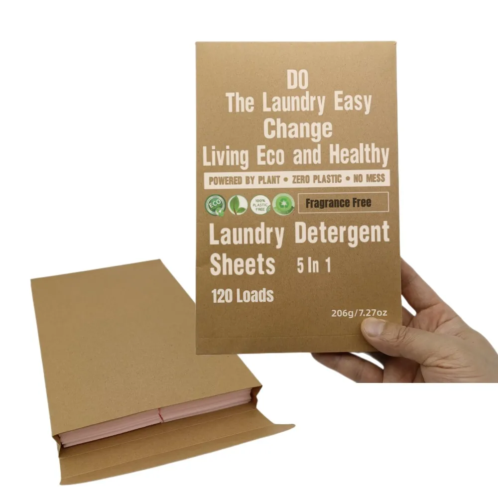 Экологически чистый концентрированный лист для стирки одежды, растительный экстракт, экологически чистый стиральный порошок, бумага, стиральные листы