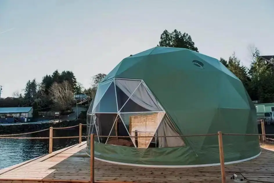 Luxury resort hotel tent Geodesic Dome Tent Outdoor Igloo Glamping With Bathroom Dome Tent