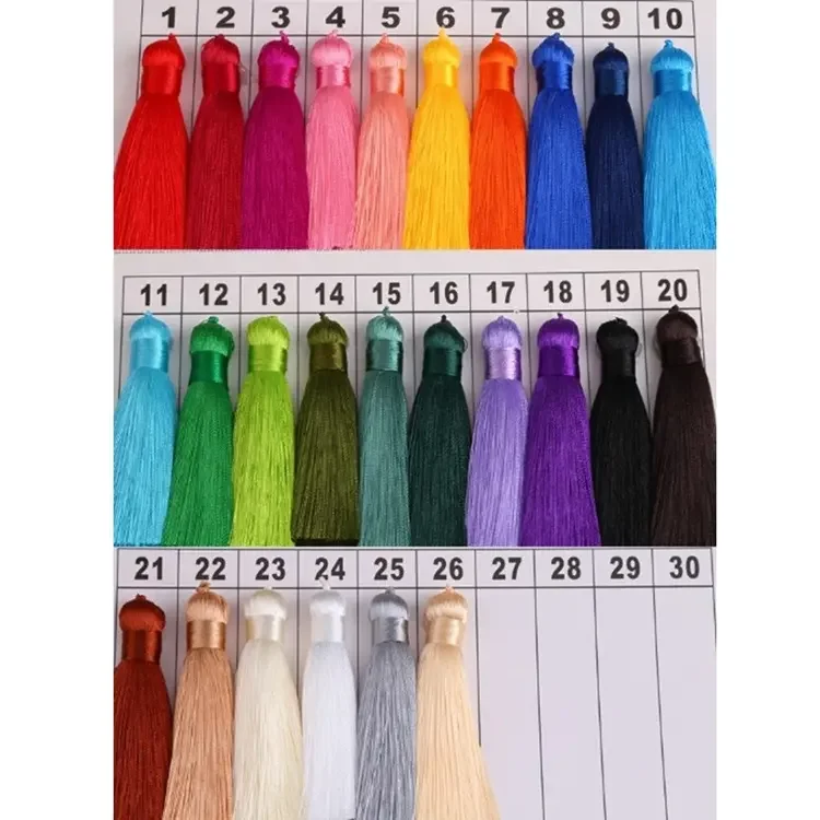 Wholesale 5cm Polyester Silk Tassel Fringe Brush Tassels for Crafts DIY Jewelry Findings Home Decor Sewing Curtains Accessories