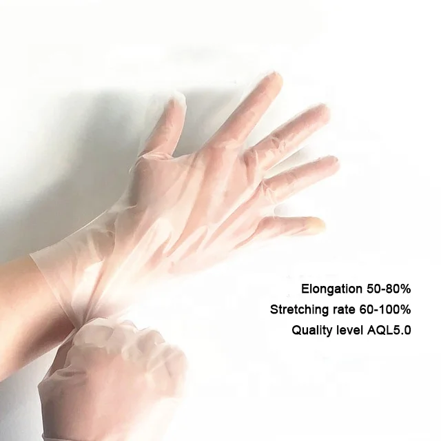 Vietnam Hot Sale food grade tpe gloves kitchen for oil film transparent disposable TPE gloves