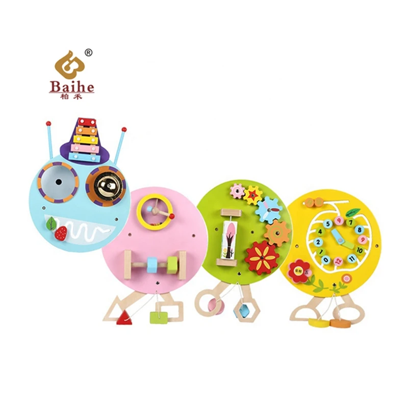 Preschool Wooden Wall Game Equipment Kindergarten Furniture Kids Indoor Toys