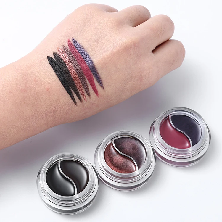 
High quality 24 hour lasting black brown gel eyeliner gel waterproof for liner makeup 