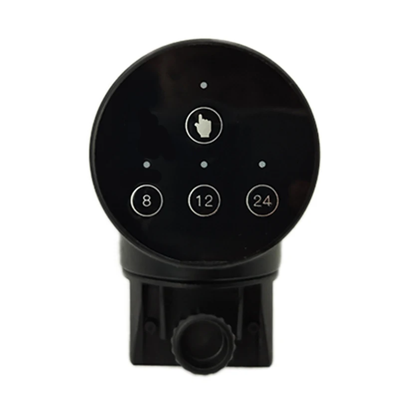 Customized CY-069A Black Rounded Aquarium Fish Feeder for Fish Tank with Smart Time Setting