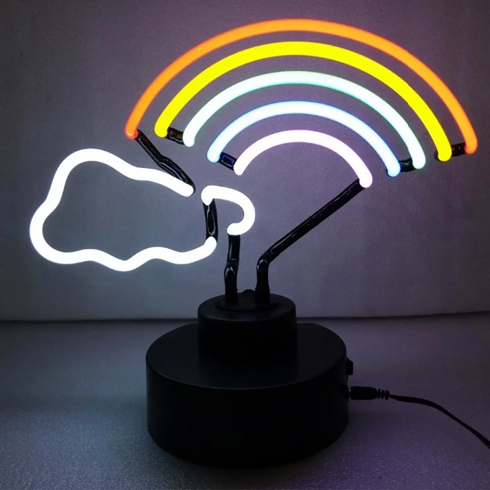 Rainbow neon sculpture oem china factory shanghai antuo neon custom different colors neon lighting lamp