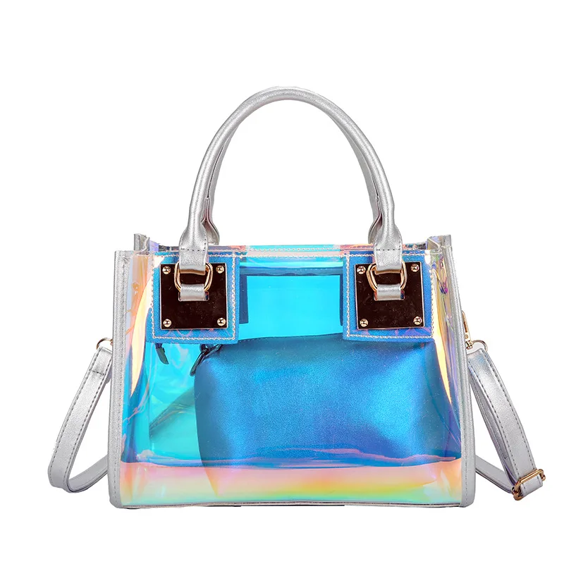 2021 Latest jelly laser material tote handbag shoulder bag