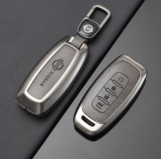 High quality auto parts accessories for nissan teana 2018 zinc alloy metal car remote key case holder fob cover