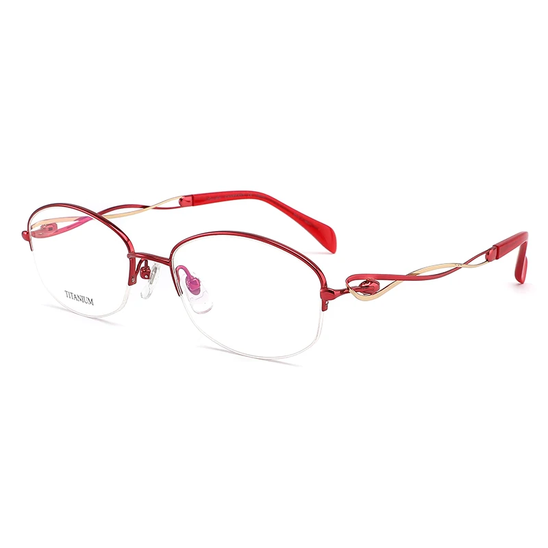 High End Uniquely Designed Women Colorful Titanium Eyewear Optical Frame