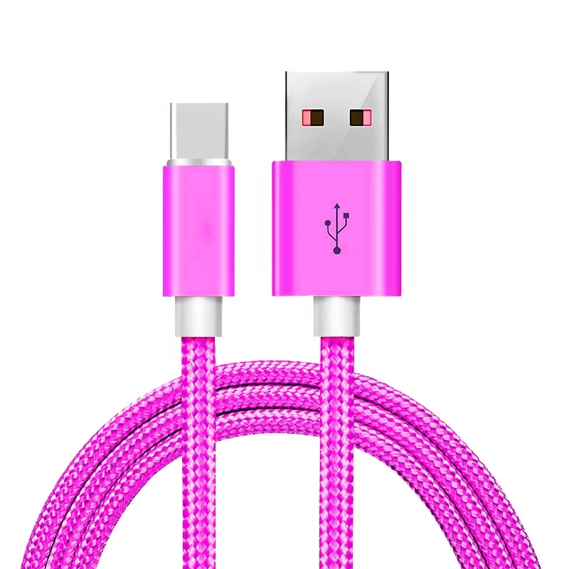 Горячая продажа нейлоновый Плетеный USB кабель для быстрой