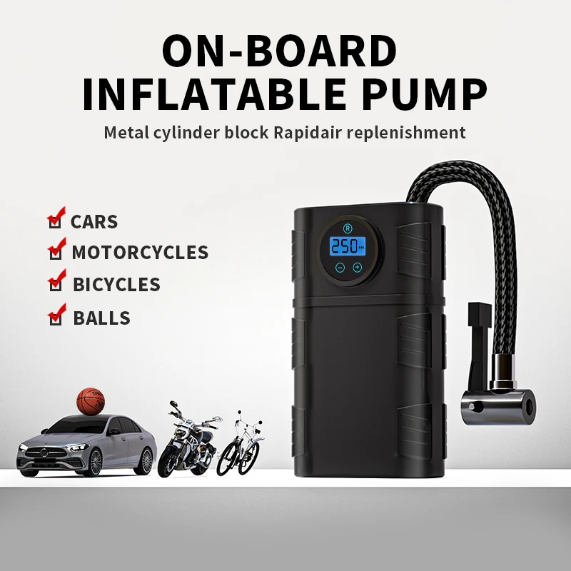 Factory vehicle air pump compressors support customization Handheld inflator For car tires bike Mountain SUV