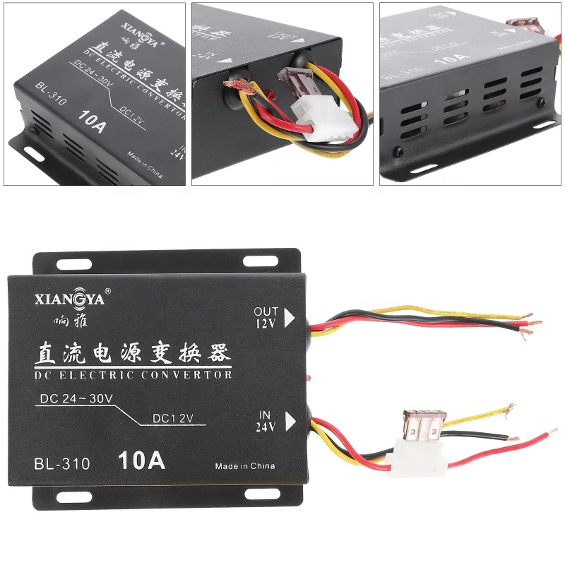 For Bus Truck Big Car 10A 120W 24V to 12V Car Down Power Converter Car Power Supply 15A 25A 30A 45A 60A 80A