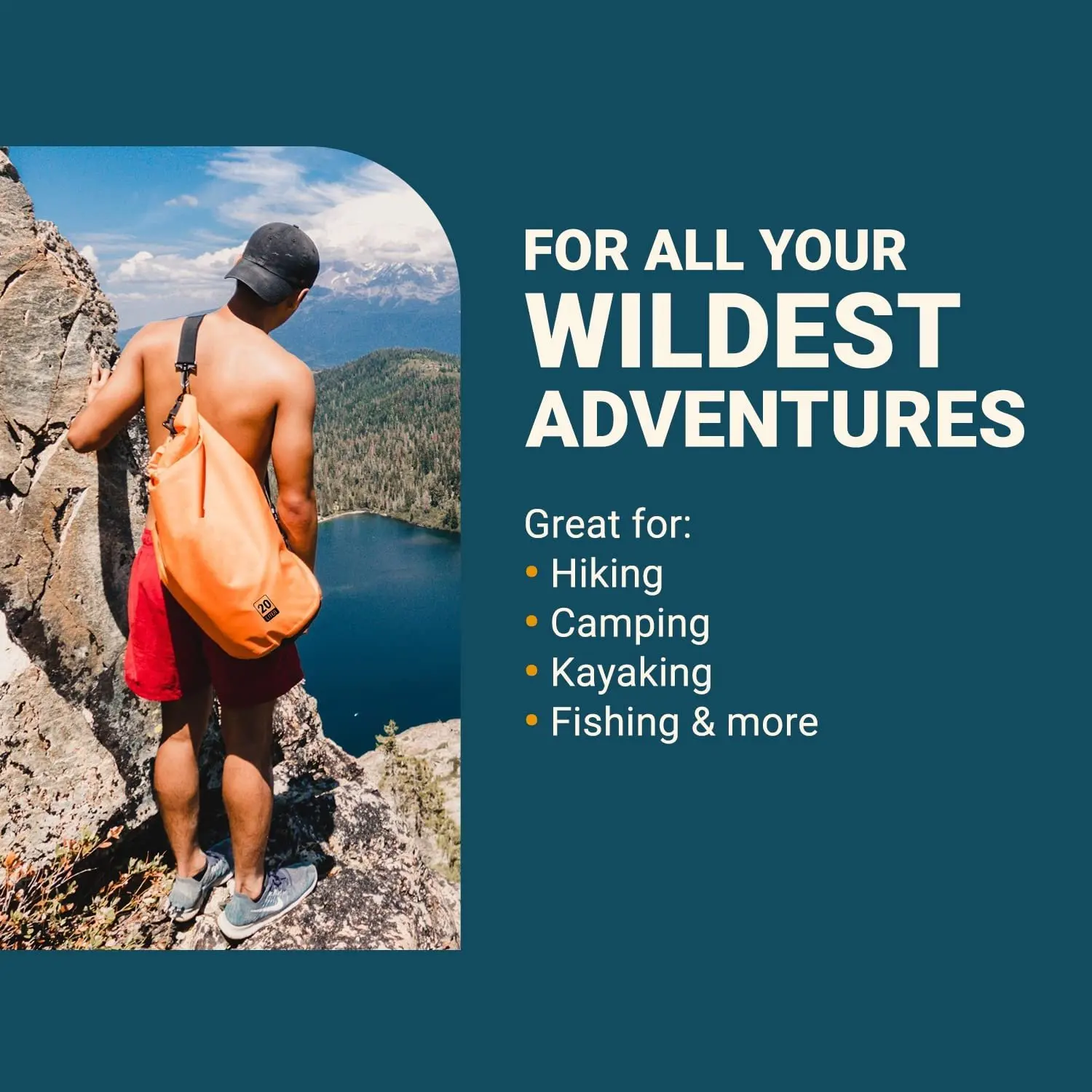 Waterproof Dry Bag - Roll Top Dry for Kayaking Beach Rafting Boating Hiking Camping Fishing backpack with Waterproof Phone Case