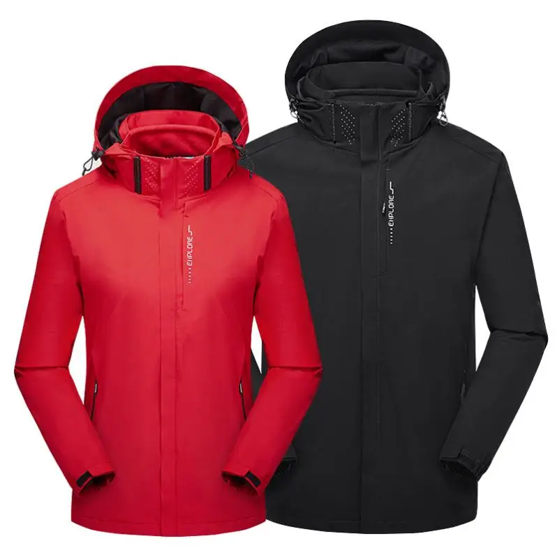Уличная куртка 3-в-1 костюм для альпинизма мужчин и женщин флисовая подкладка сохранения тепла водонепроницаемости