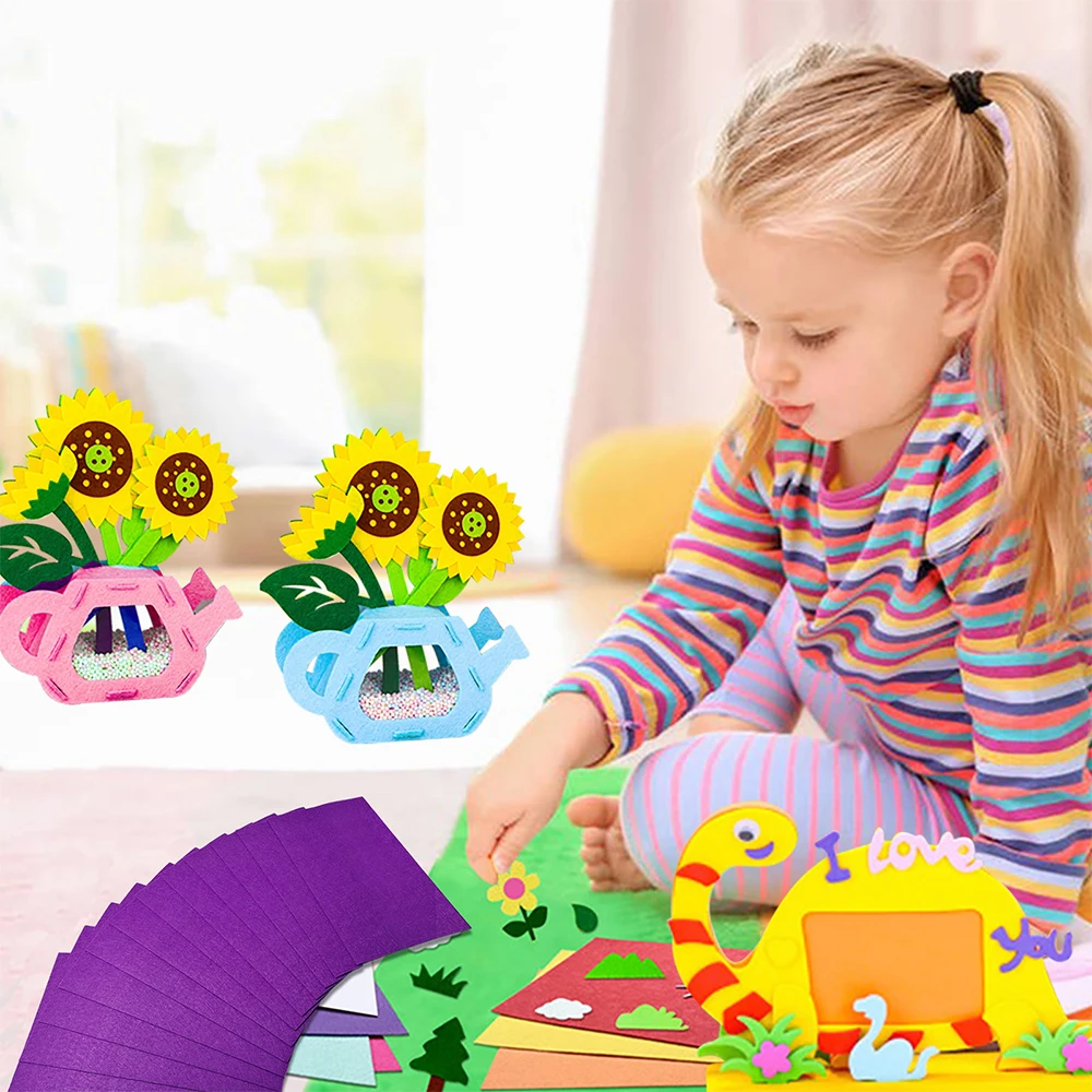 2mm thick stiff felt sheets for crafts toy home decorations with 10pcs pack with factory BSCI audit