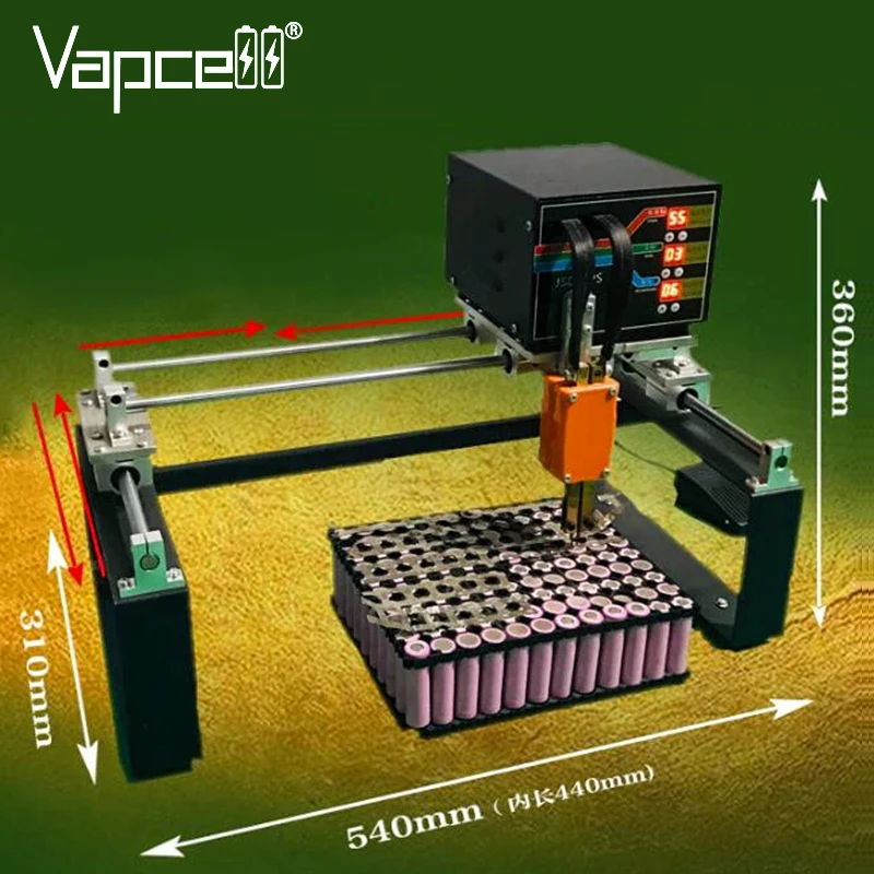 Vapcell ручной 18650 26650 литий-ионный аккумулятор 220 В/110 В точечный сварочный аппарат для цилиндрической