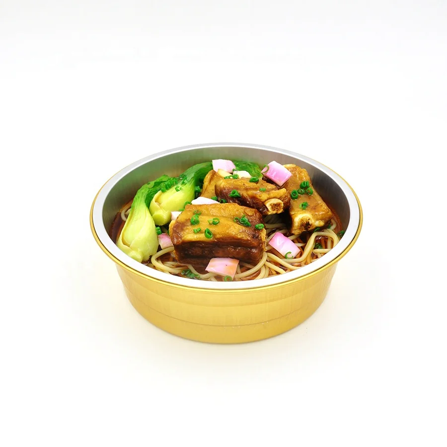 ALCHN 620ML/21oz  Disposable To Go High Quality Bakery Use Colorful Aluminum Foil Tray