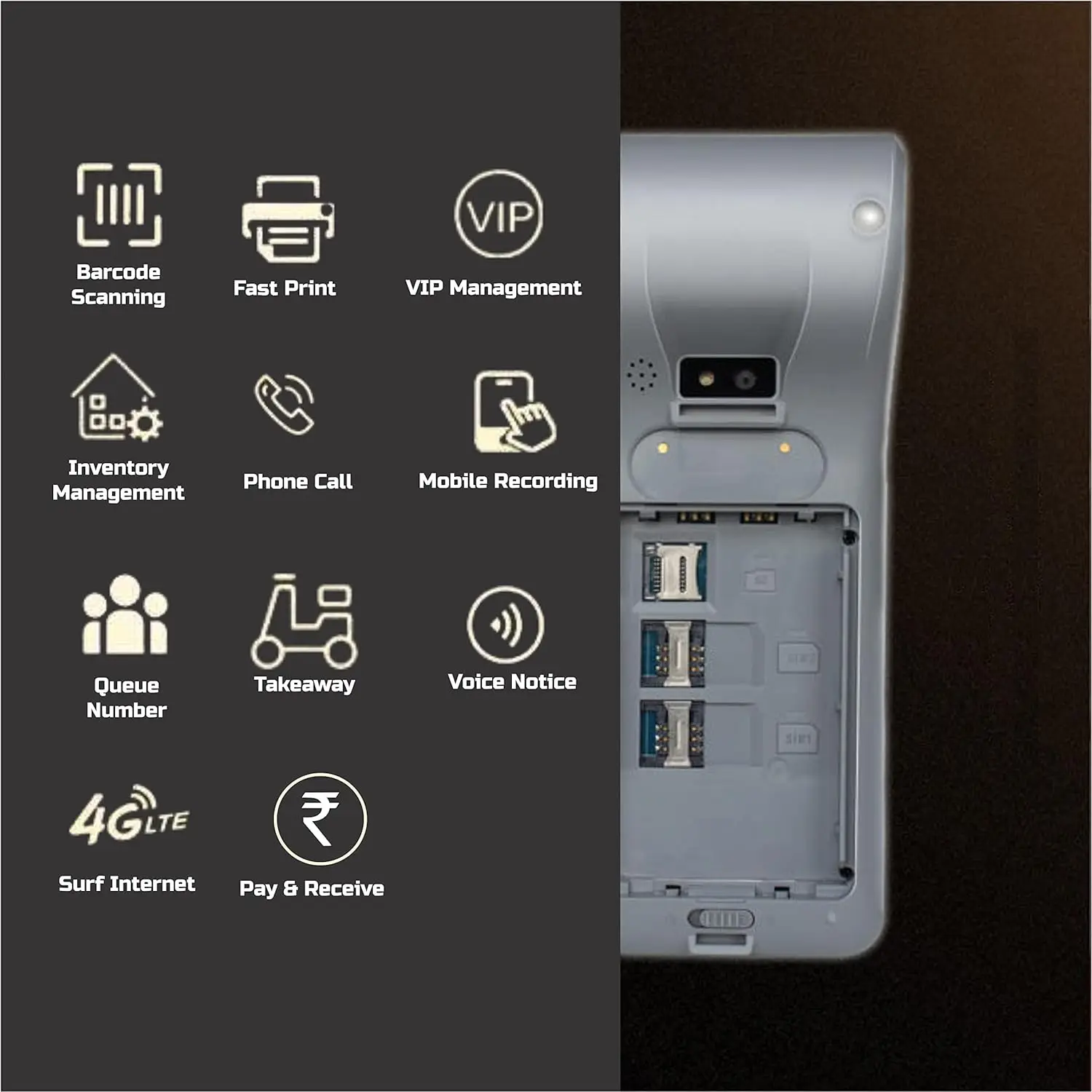 Hot Sale 5.5 Inch Bluetooth Connectivity Portable POS Machine NFC Payment Wireless Handheld Android Touch Cash Register Shops