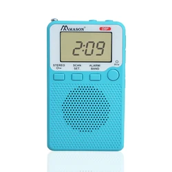 LCD screen multi-functions good quality IC digital radio with earphones pocket size fm radio