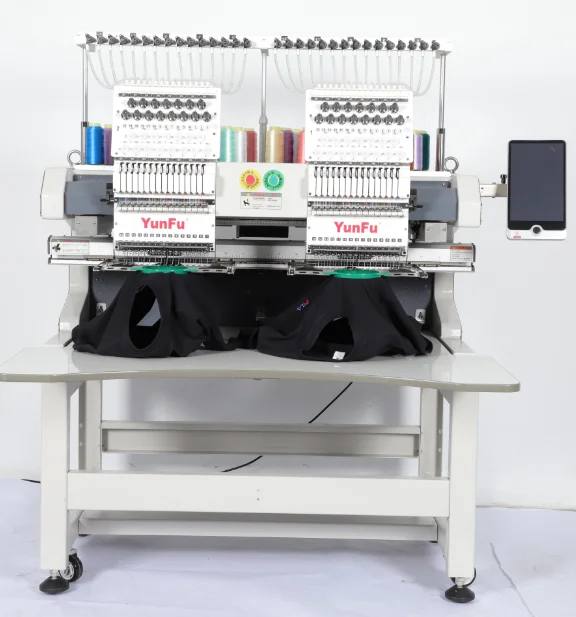 2-Head 12-15 Needles Multifunctional Automatic Embroidery Machine Computerized New Condition Home Use Core Bearing Components