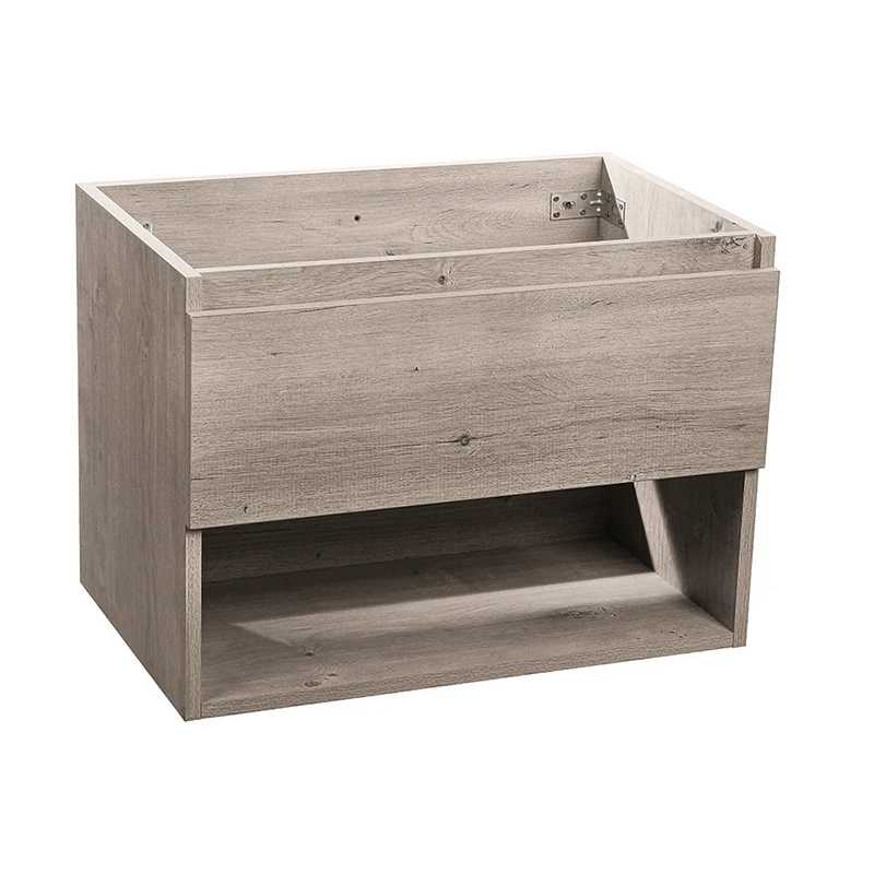 Custom made simple wall hanging solid wood bathroom vanity cabinets tan beige 120 cm 30 inch 36 inch