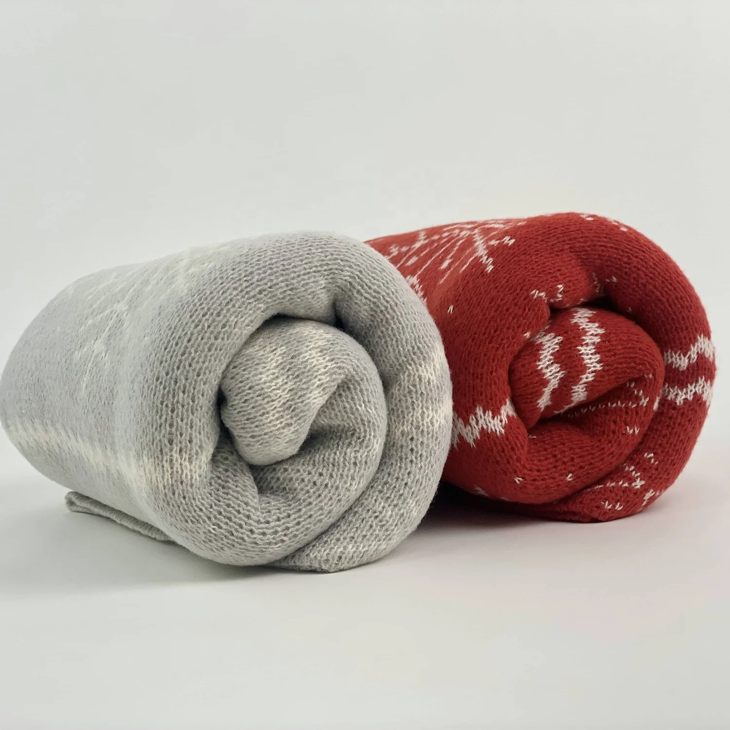 Winter blankets Christmas snowflake snuggle moving Sofa covers hug sleep comforter cashmere chunky knit weighted custom throws