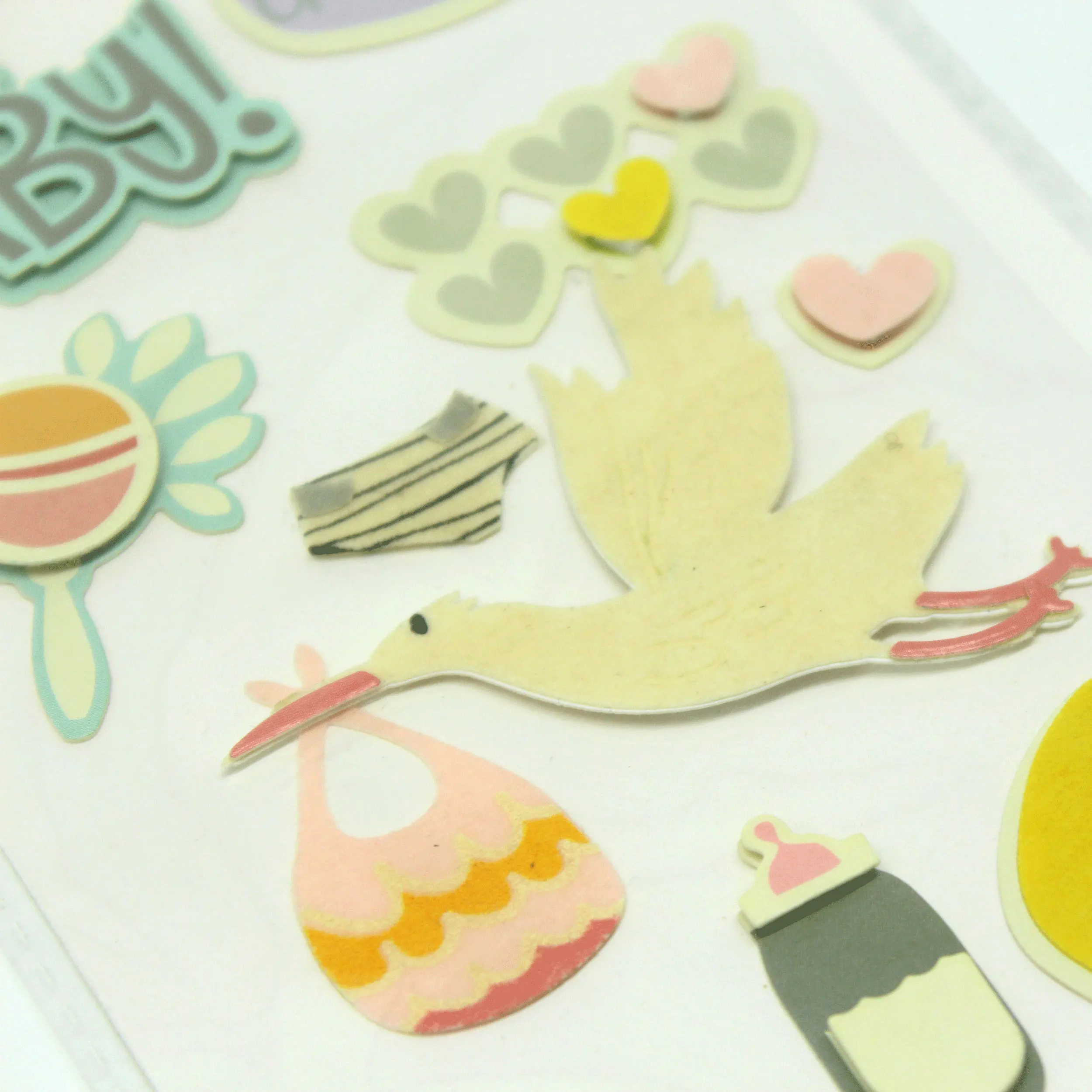 Bump five-pointed star sticker 3D layer spring Flower and Bird Sticker