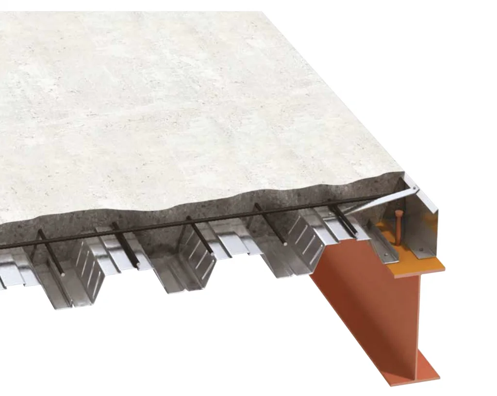 Three waves strong bearing metal decking floor