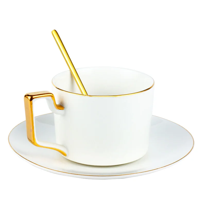 white simple modern tea milk coffee mugs european ceramic bone china cup