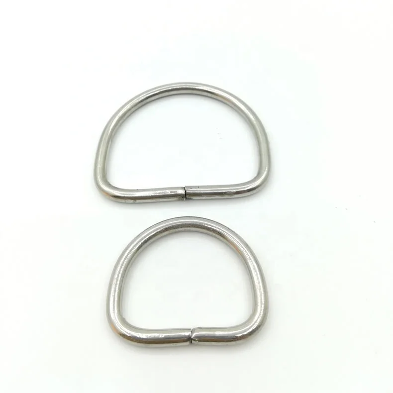 Customized Stainless Steel D Ring Belt Buckle Metal Hook Welded Snaps
