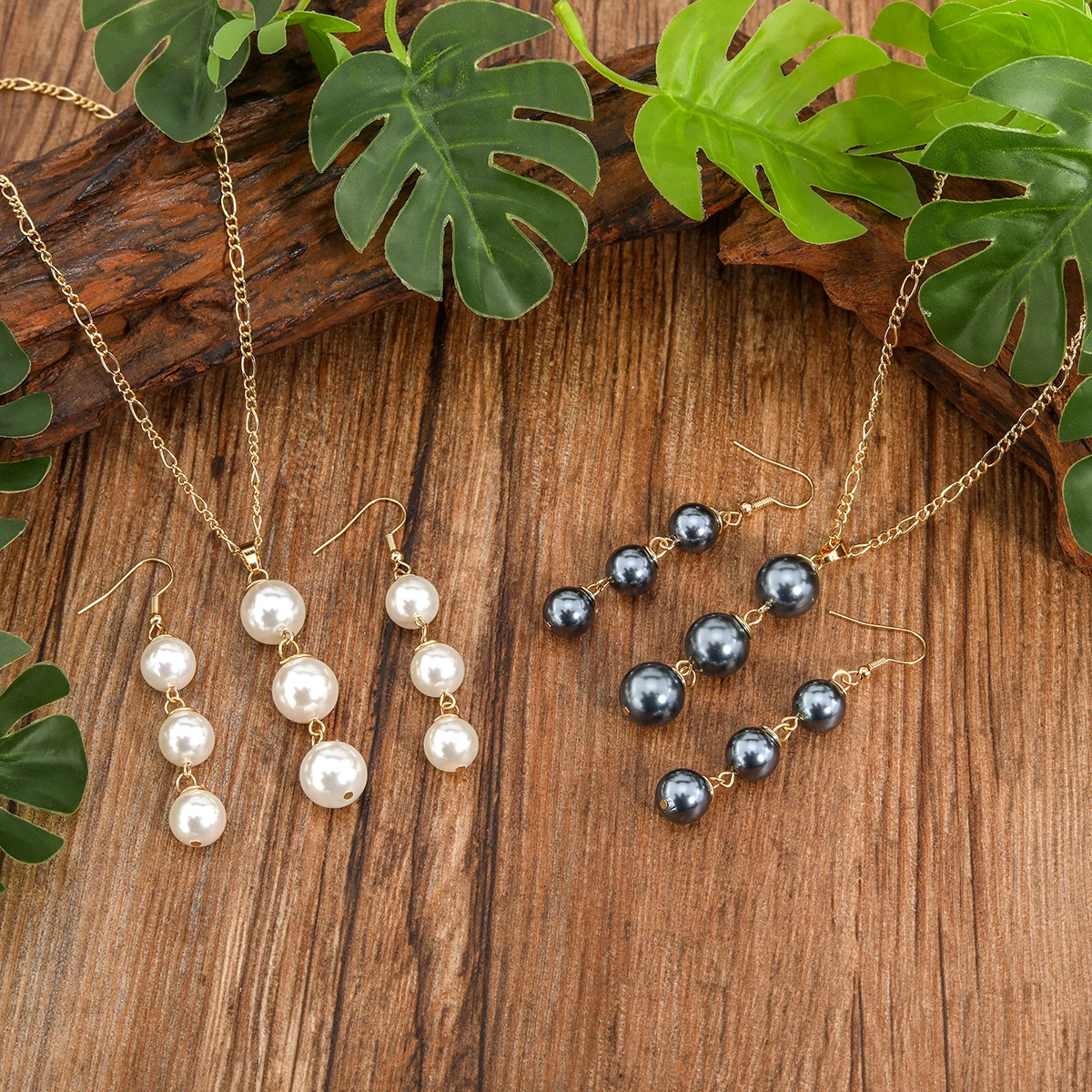 Hot selling new minimal shell pearl pendant necklaces fashion jewelry sets necklace