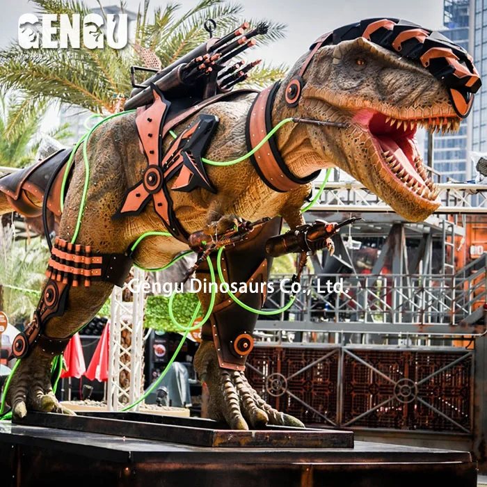 Amusement park simulation dinosaurs t rex cartoons