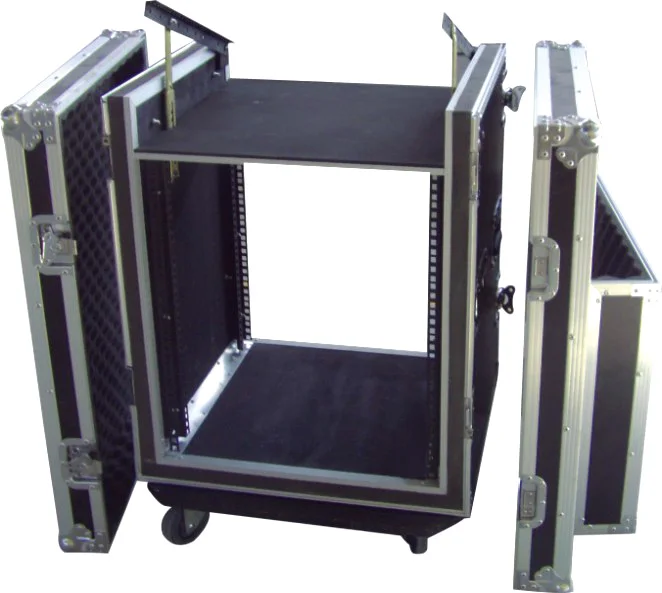 Shockproof Shockmount Studio Racks Amplifier Rack case for Sound System Dj Workstation Flight Case