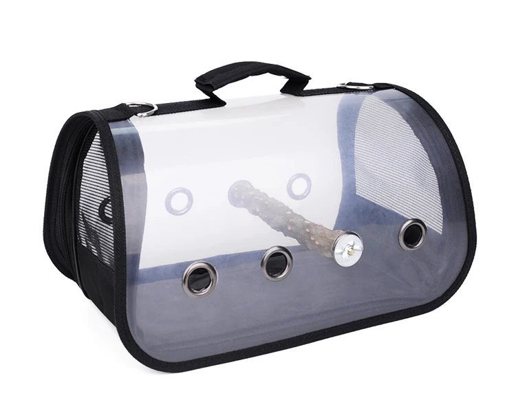 Portable clear bird carrier breathable bird travel bag parrot carrier backpack