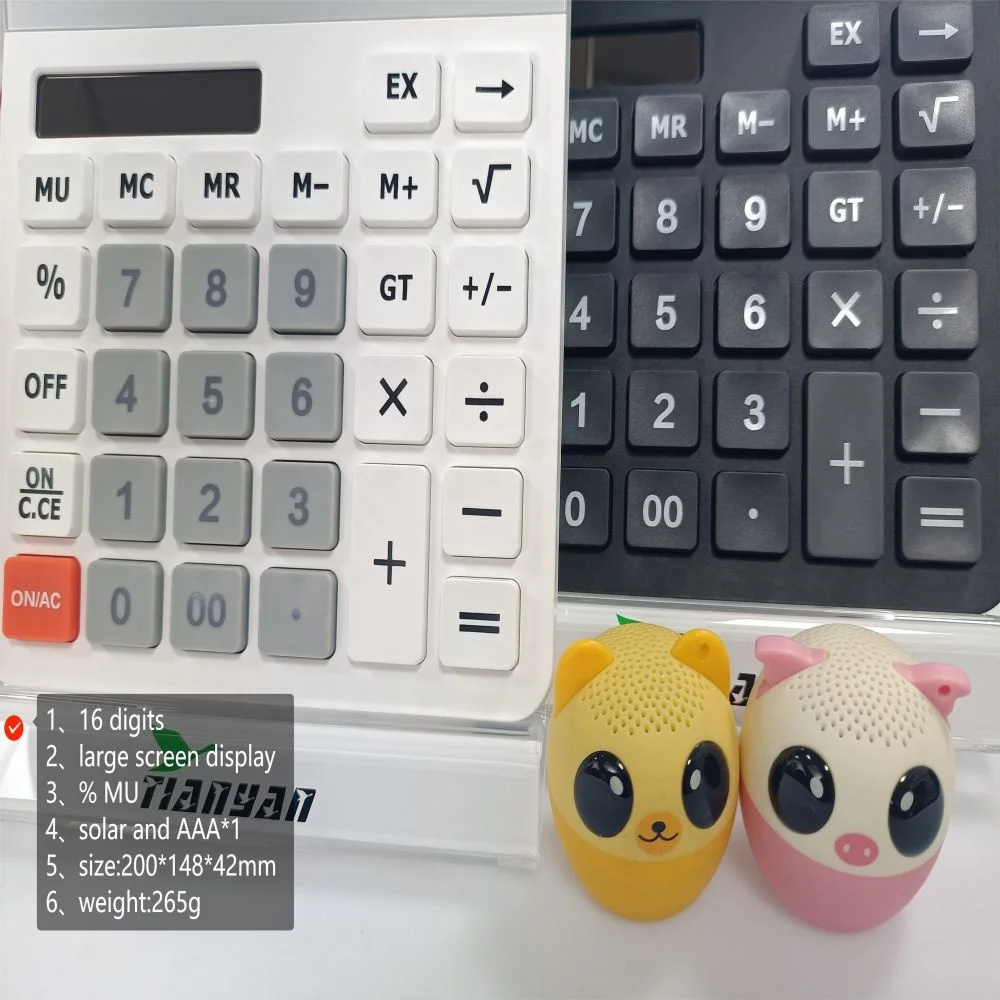 Calculators Promotional custom Printing logo solar Electronic Calculator 16 Digits Professional Calculators Office