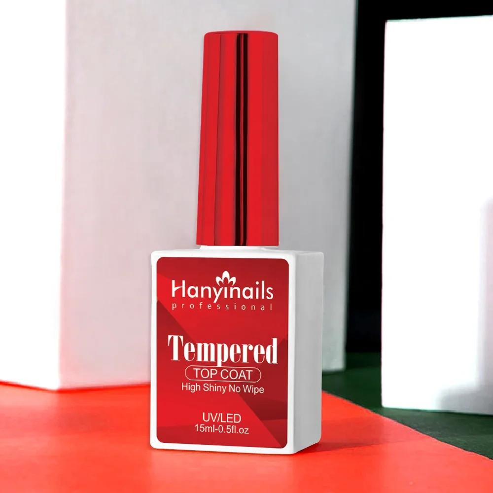 Factory Supplying OEM private label top quality nails gel nail polish super shine no wipe gel tempered top coat